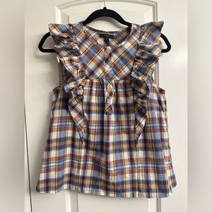 J.Crew Multi-Color Sleeveless Blouse Size 00